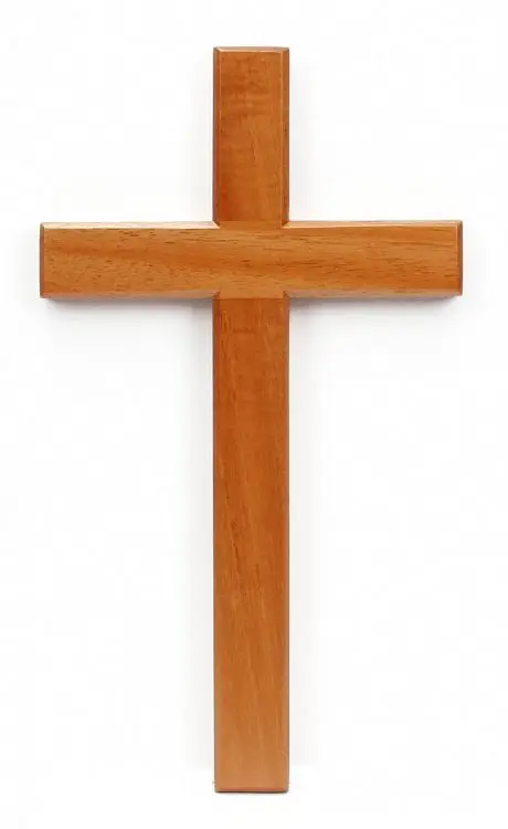 Kruis hang 20cm blank hout