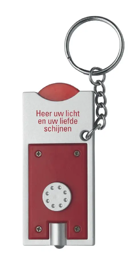 Led sleutelhanger wagenmuntje rood