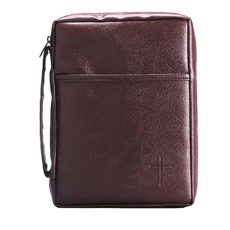 Soft vinyl biblecover brown Medium