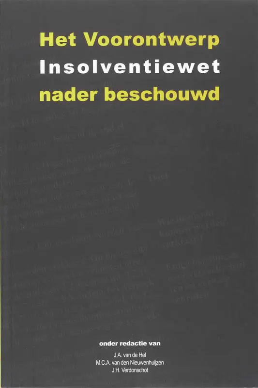 Het voorontwerp Insolventiewet nader beschouwd