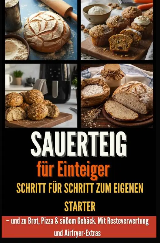 Sauerteig für Einsteiger Schritt für Schritt zum eigenen Starter - und zu Brot, Pizza & süßem Gebäck. Mit Resteverwertung und Airfryer-Extras