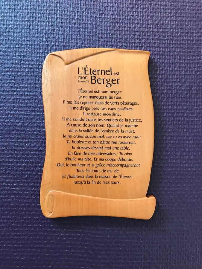 Wandbord 20x13 l''''eternel est mon berg