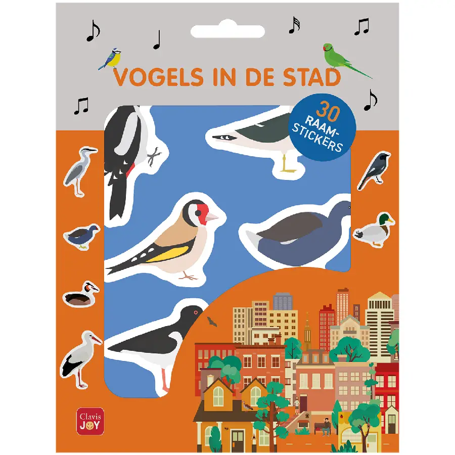 Vogels in de stad. Raamstickers