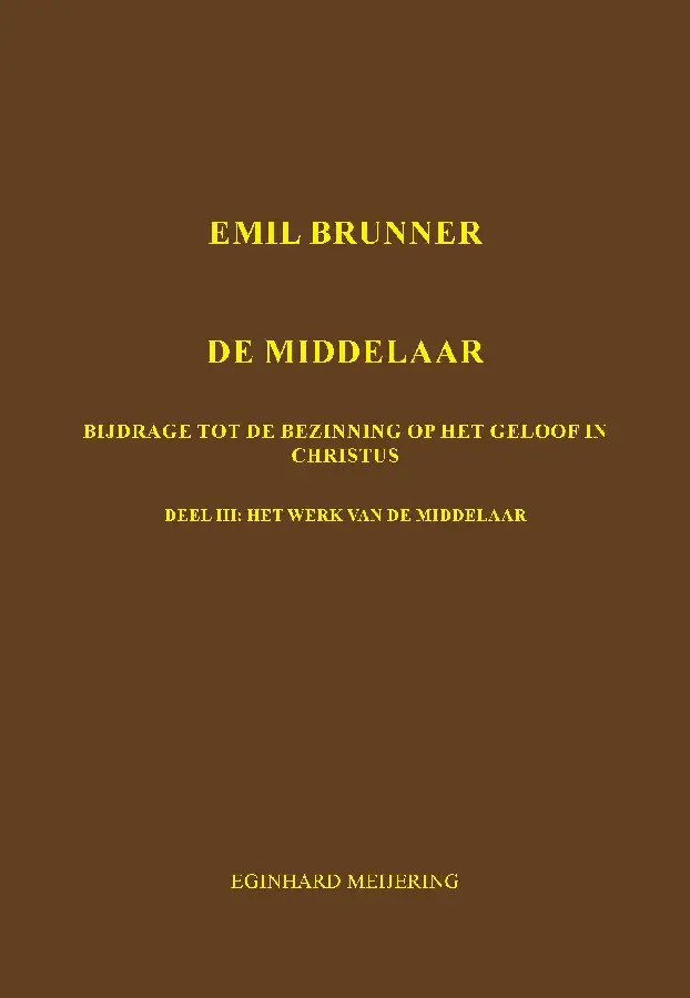 Emil Brunner De Middelaar / 3