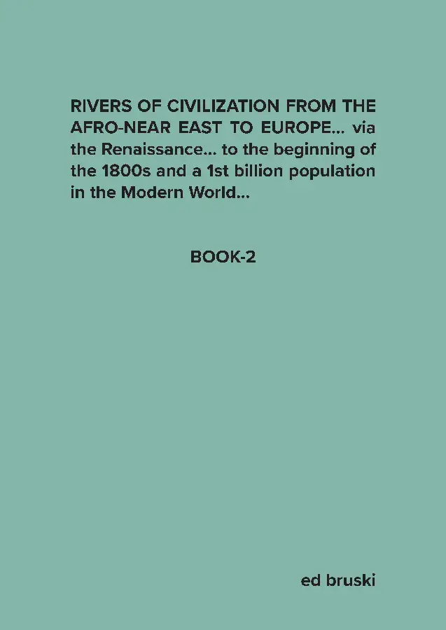 Rivers of Civilization from the Afro-Near East to Europe... via the Renaissance... to the biginning of the 1800s and a 1st billion population in the Modern World...