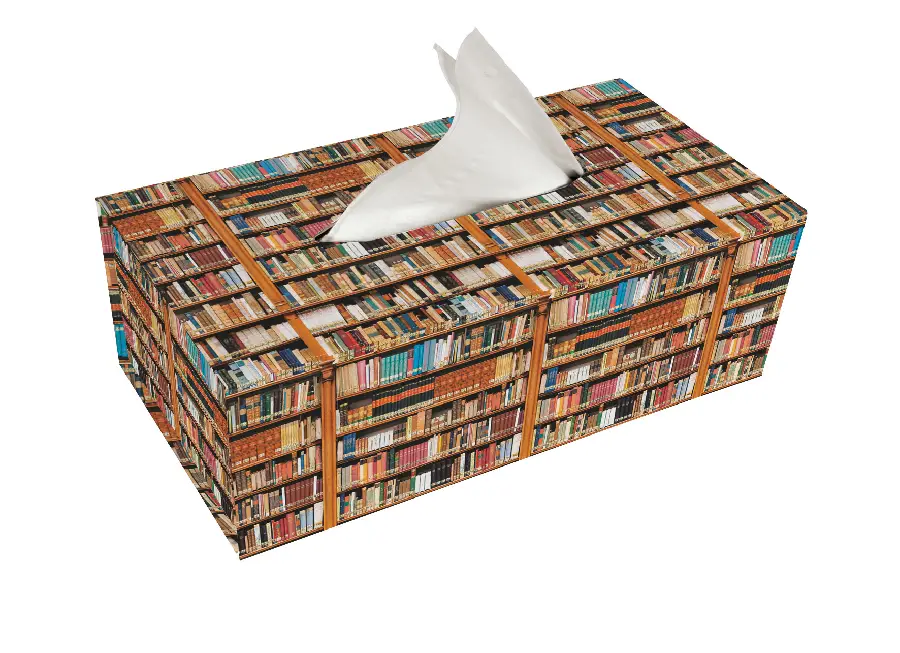 Tissuebox houder Boeken Kloosterbibliotheek