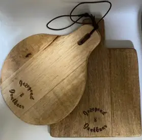Snijplank Mango Hout  Gezegend dankbaar