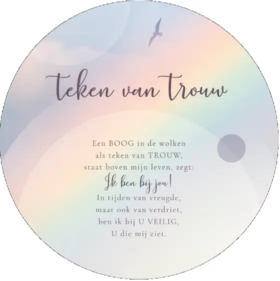 Muurcirkel Een boog in de wolken