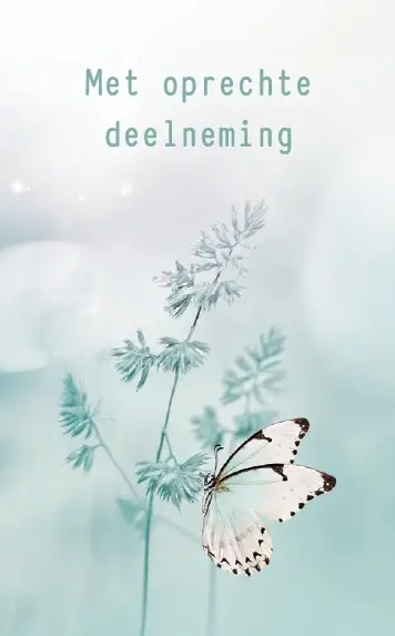 Map rouw met oprechte deelneming