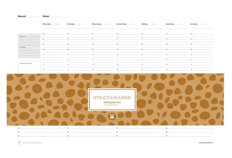 De Structuurjunkie deskplanner