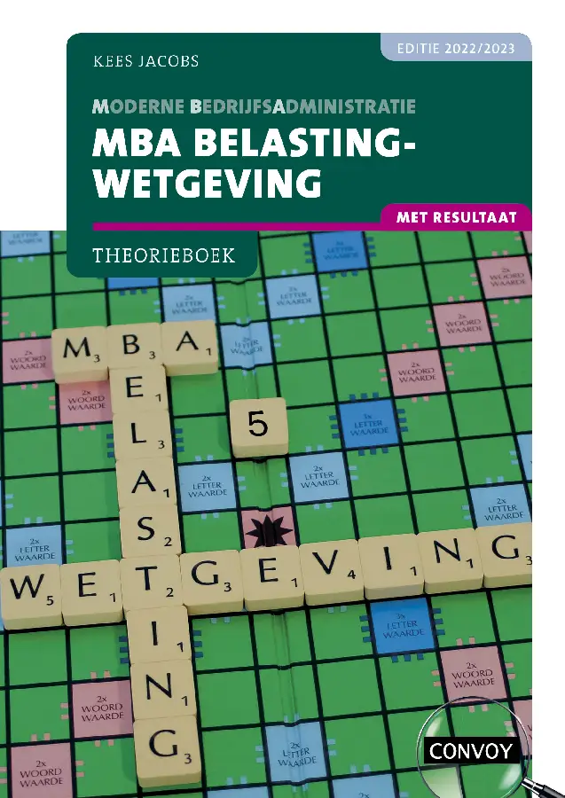 2022-2023 / MBA Belastingwetgeving met resultaat / Theorieboek