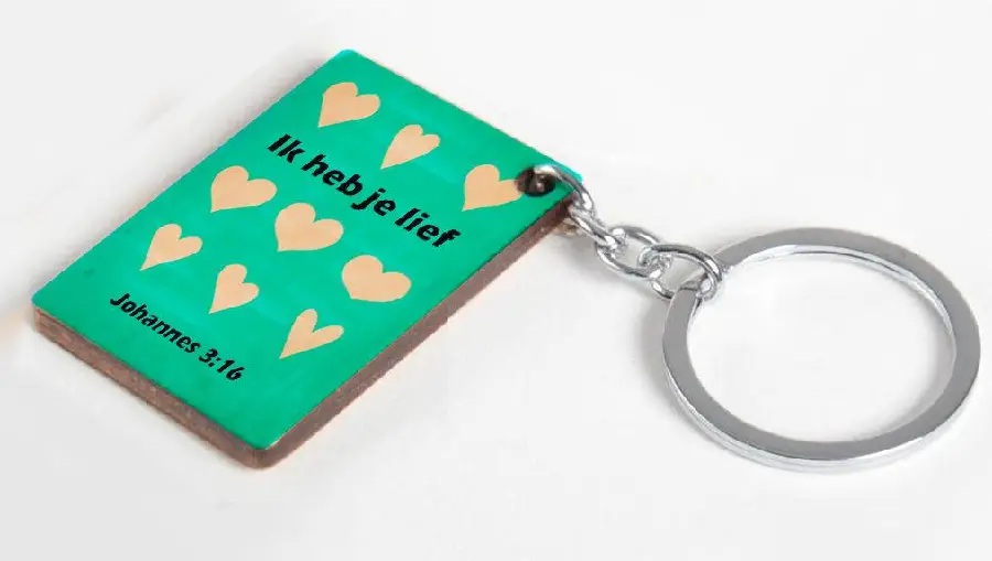 Sleutelhanger Ik heb je lief joh.3:16