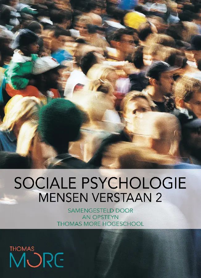 Sociale psychologie / mensen verstaan 2