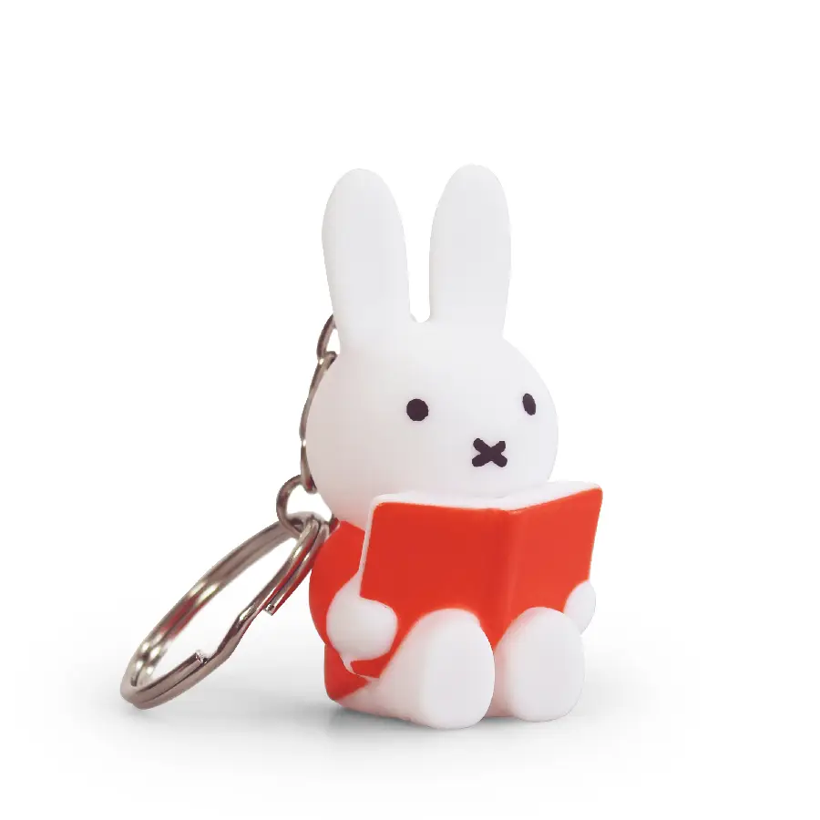 Nijntje leest sleutelhanger rood set 6