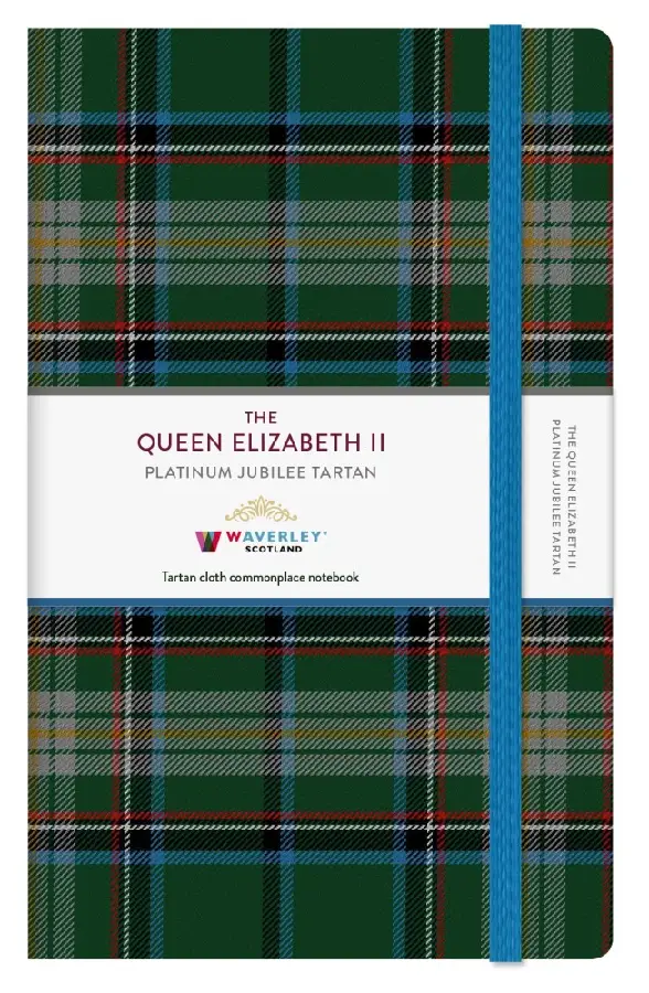 The Queen Elizabeth II Platinum Jubilee Tartan Cloth Large Notebook