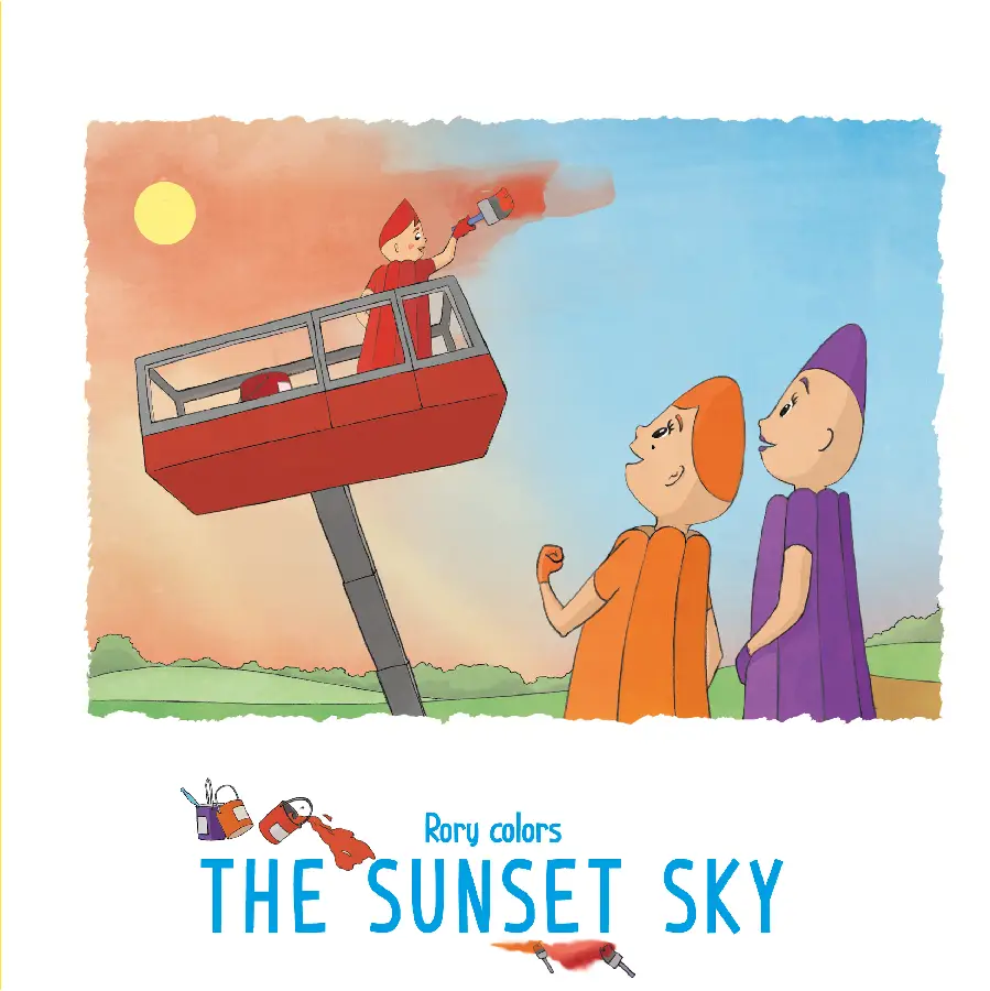 Rory colors the sunset sky