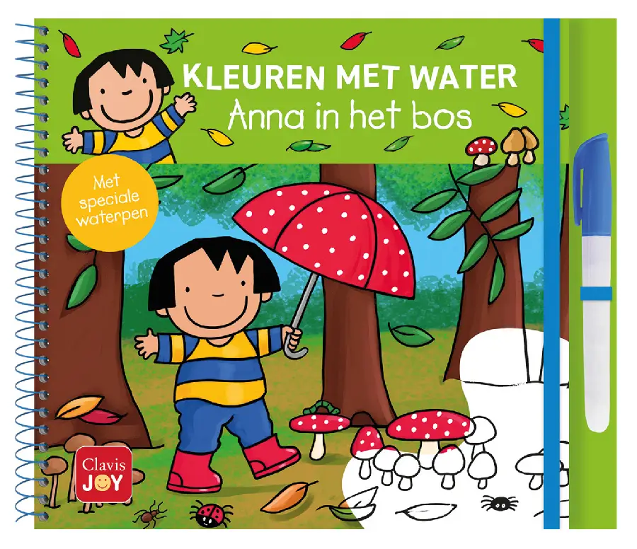 Kleuren met water. Anna in het bos