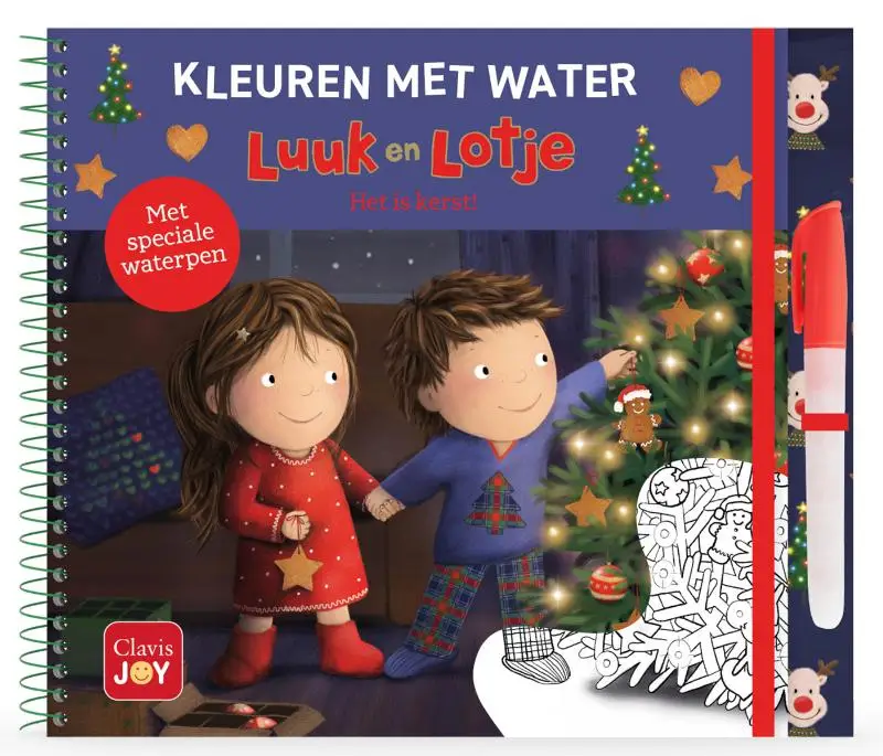 Kleuren met water Het is Kerst met Luuk en Lotje