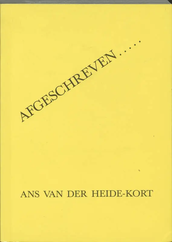 Afgeschreven.....