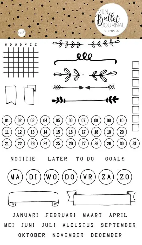 Mijn bullet journal stempels