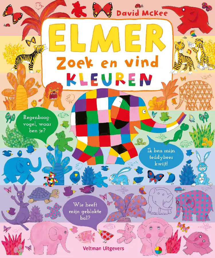 Elmer zoek en vind - Kleuren