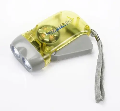 Zaklamp walk in the light geel 11cm