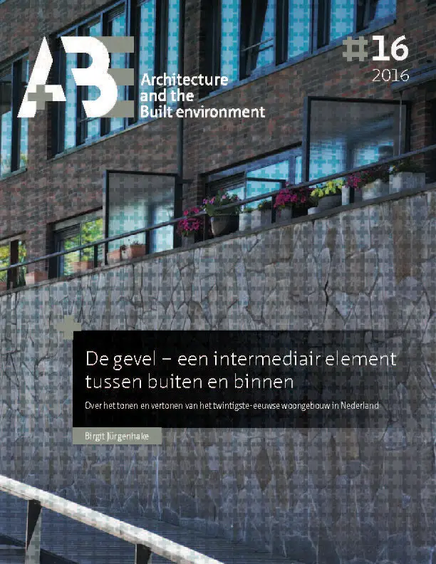 De gevel - een intermediair element tussen buiten en binnen