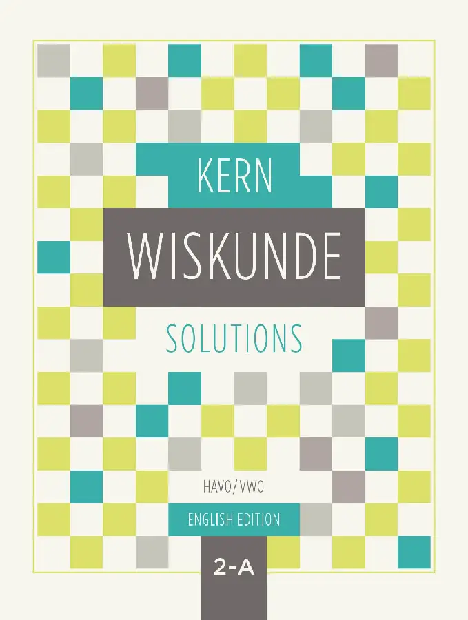 KERN Wiskunde oplossingenboek havo/vwo 2 deel A - English edition