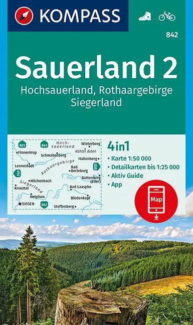 Kompass WK842 Sauerland Süd, Hochsauerland