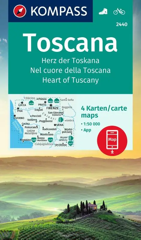 Kompass WK2440 Toscana Cuore, Toscane Centraal