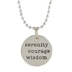Disc Pendant Serenity Courage Wisdom