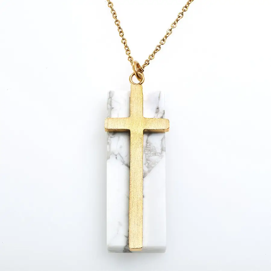 Cross on marble stone tab