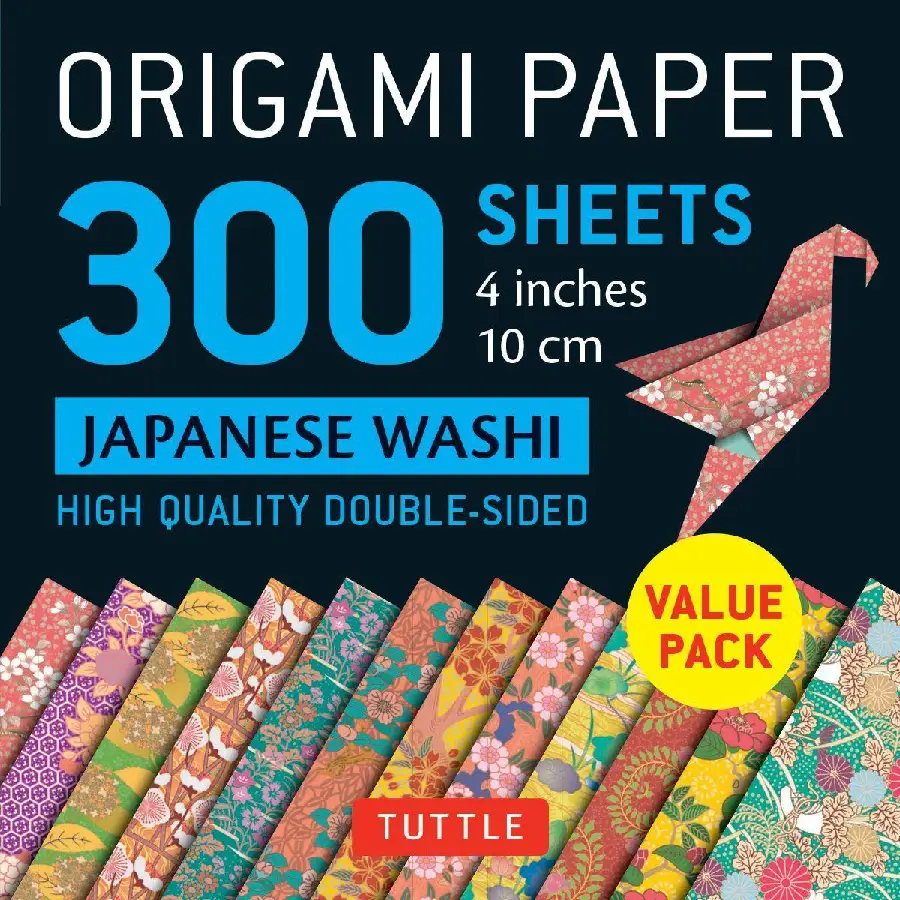 Origami Paper 300 Sheets Japanese Washi Patterns 4 (10 CM): Tuttle Origami Paper: Double-Sided Origami Sheets Printed with 12 Different Designs