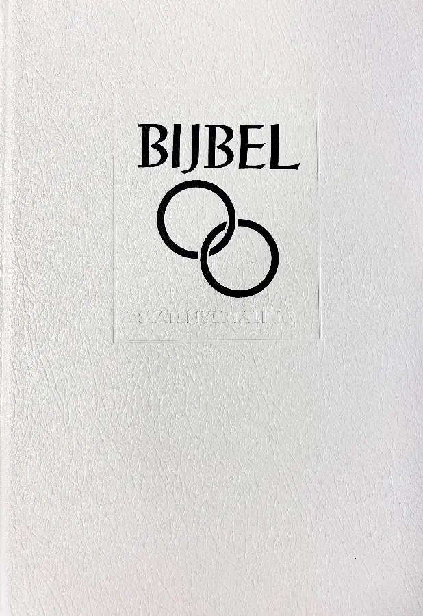 Huwelijksbijbel wit kunstleer
