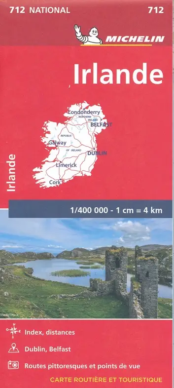 Michelin Wegenkaart 712 Ierland