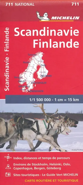 Michelin Wegenkaart 711 Scandinavië-Finland