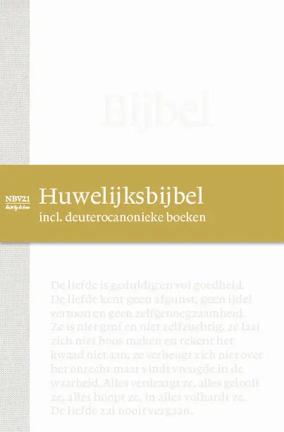 NBV21 huwelijksbijbel + deutrocanonieke