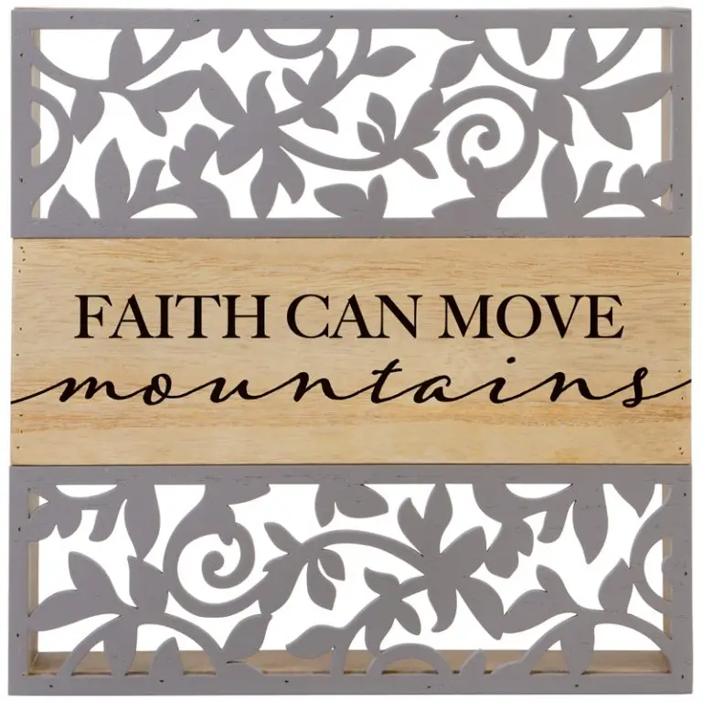Cutout Sitter Faith move mountains