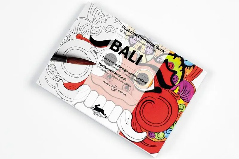 Bali - Postcard Colouring Book