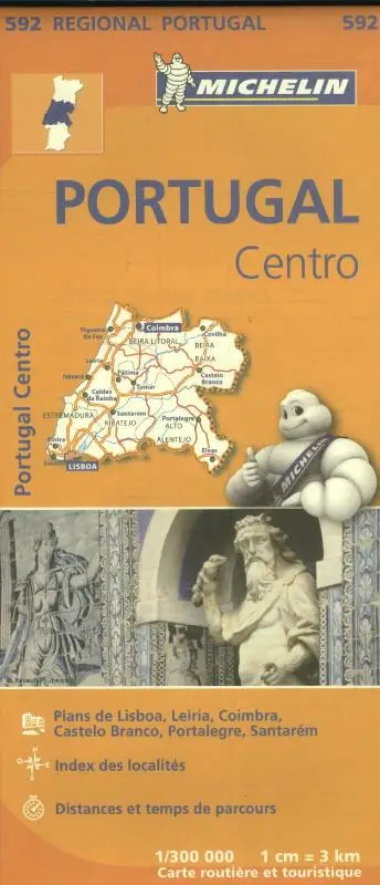 Michelin Wegenkaart 592 Portugal Midden