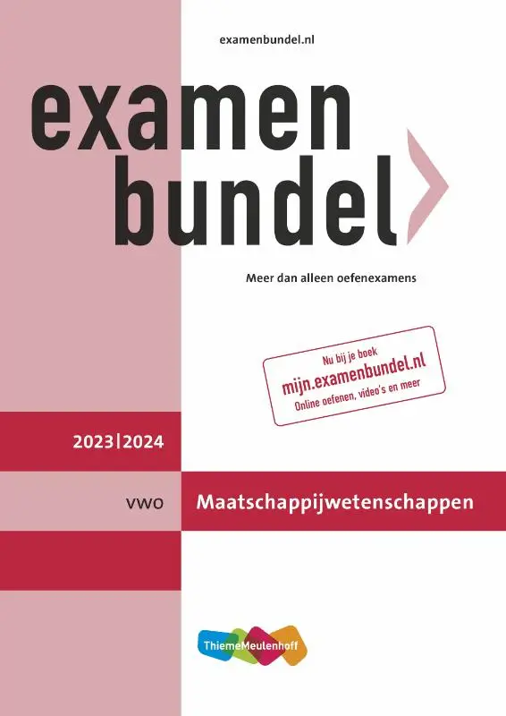 Examenbundel / vwo Maatschappijwetenschappen 2023/2024