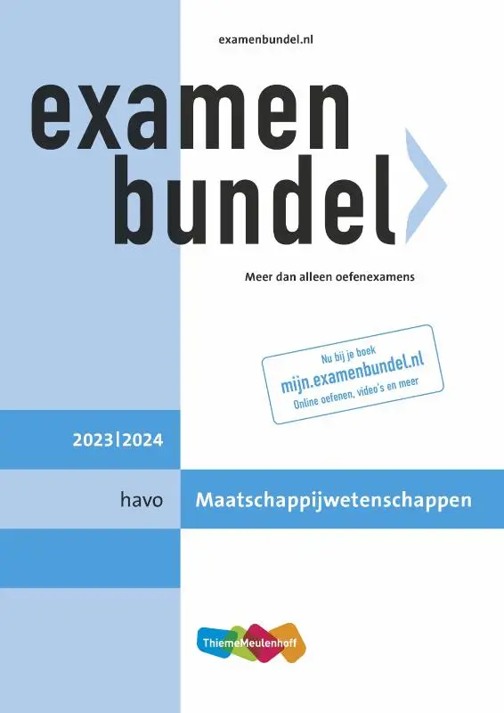 Examenbundel / havo Maatschappijwetenschappen 2023/2024