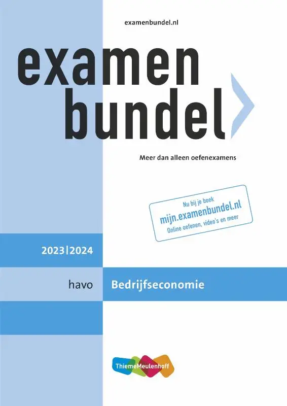 Examenbundel / havo Bedrijfseconomie 2023/2024