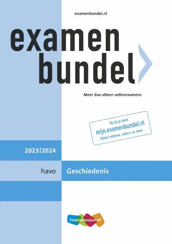 Examenbundel / havo Geschiedenis 2023/2024