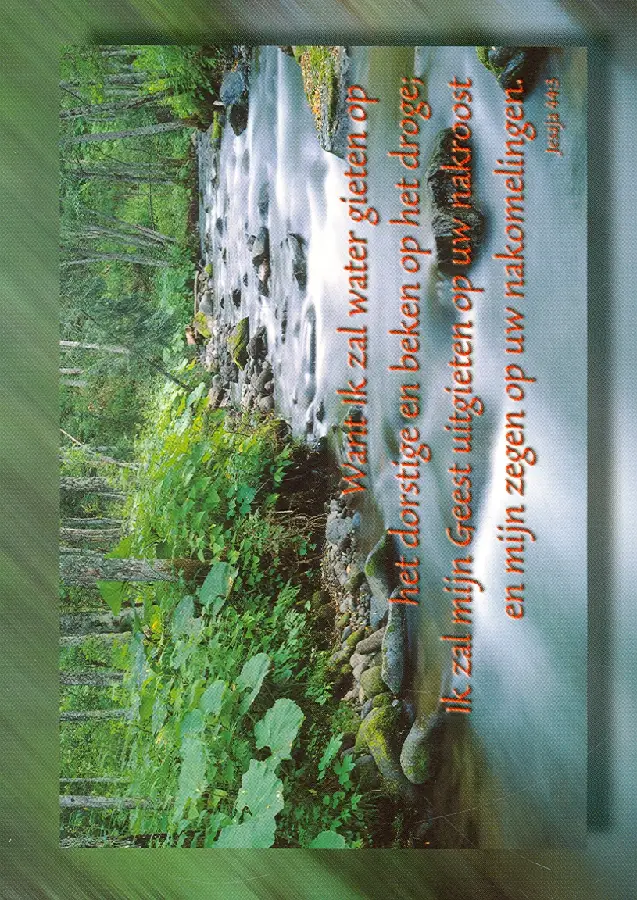 Ansichtkaart jesaja 44:3