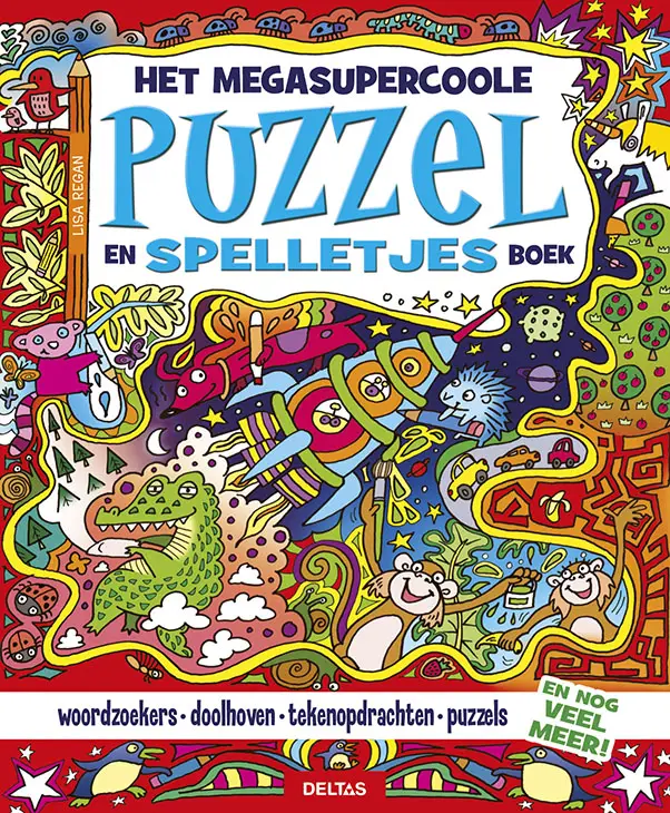 Het megasupercoole puzzel en spelletjesboek