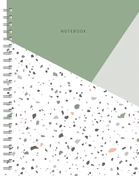Terrazzo spiraalboek groot (lijnen)