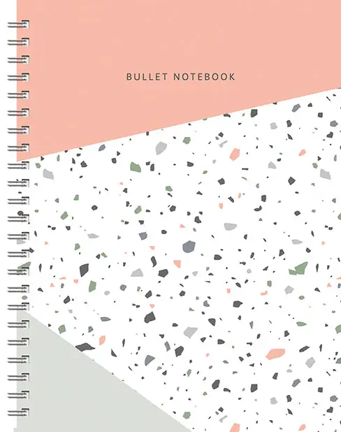 Terrazzo spiraalboek groot (bullet)